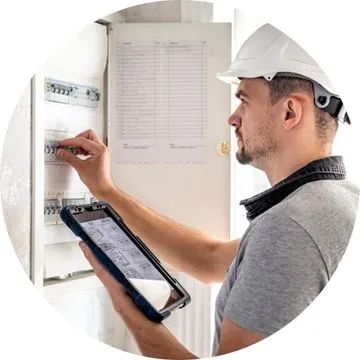 Eletricista em São Paulo SP realizando um dos serviços elétricos mais solicitados, com ferramentas profissionais e equipamentos de segurança NR10.